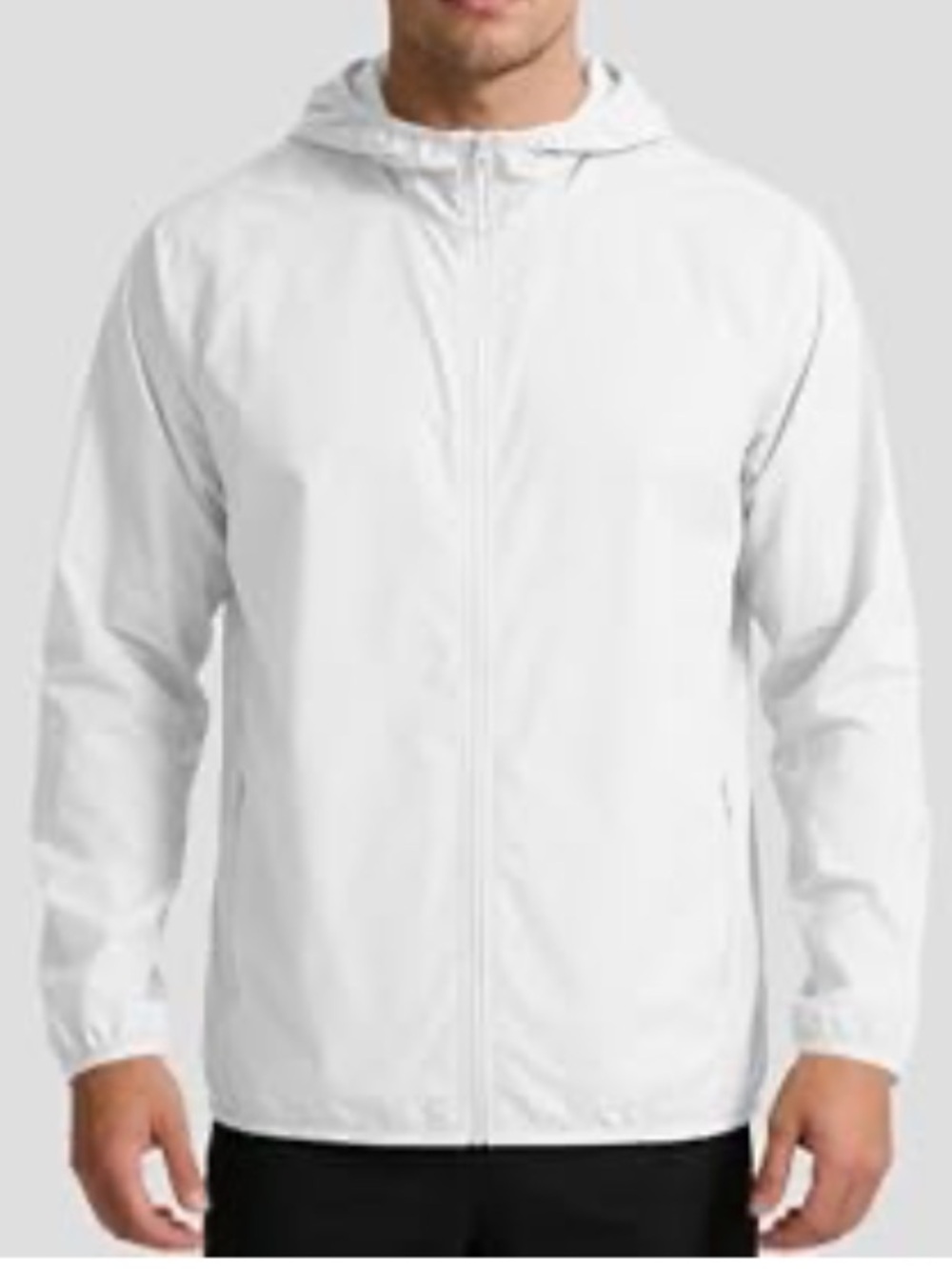 NWT No Label Size XXL Men’s White Sun Protection Windbreaker
